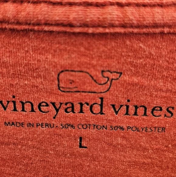 Vineyard Vines Mens Long Sleeve Whale Graphic Red Tshirt - Picture 4 of 7